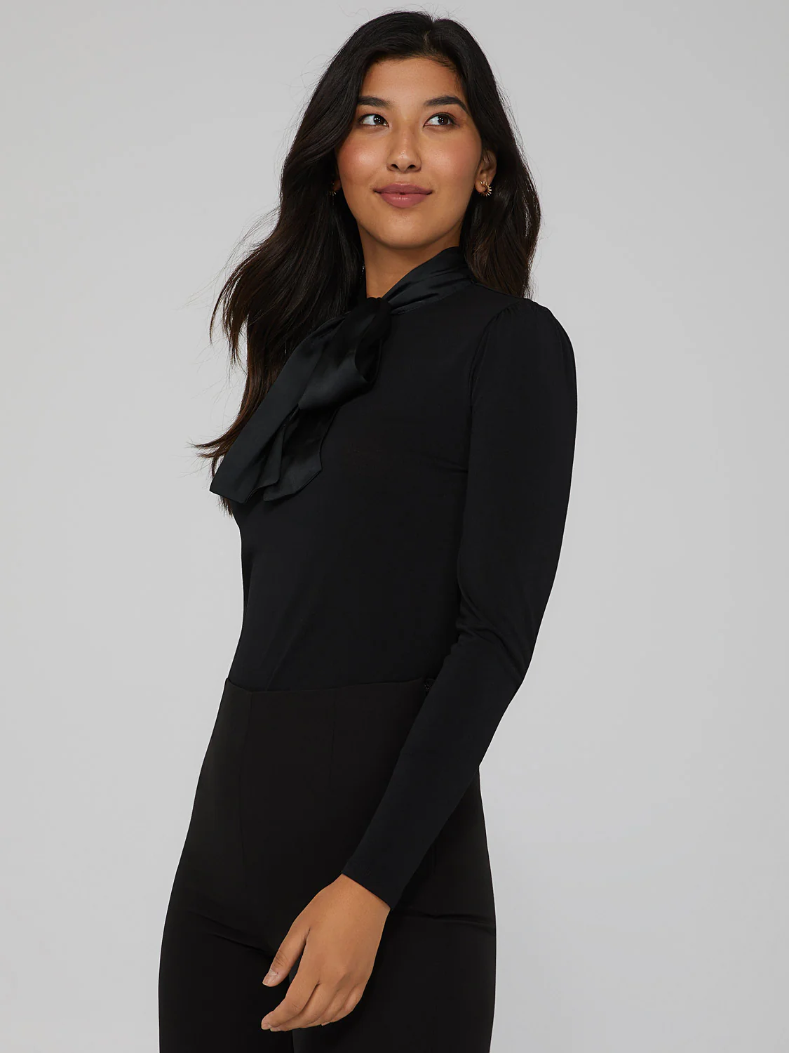 Oversized Satin Bow Top